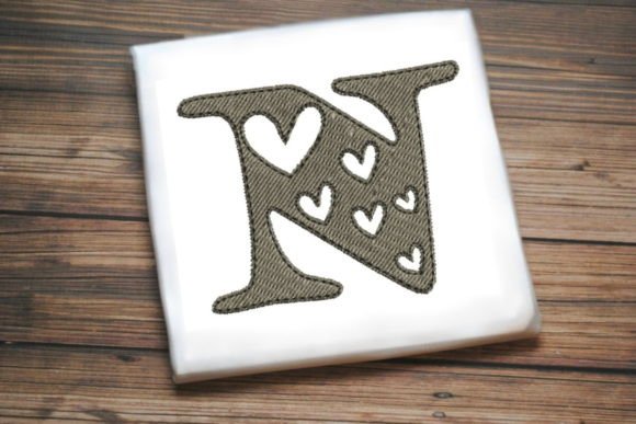 Review: Alphabet Letter N Multi Heart Embroidery