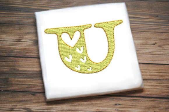 Review: Alphabet Letter U Multi Heart Embroidery