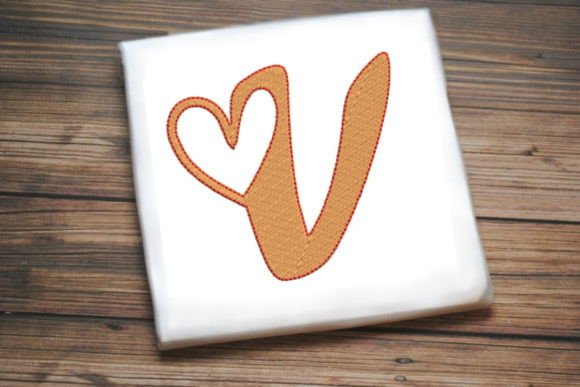 Review: Letter V with Beautiful Heart Design