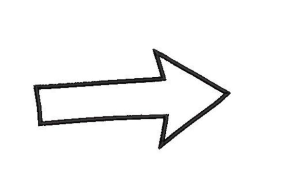 Reviewing the Hand Drawn Outline of an Arrow
